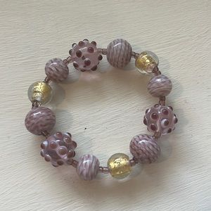 Elastic Morano bead bracelet